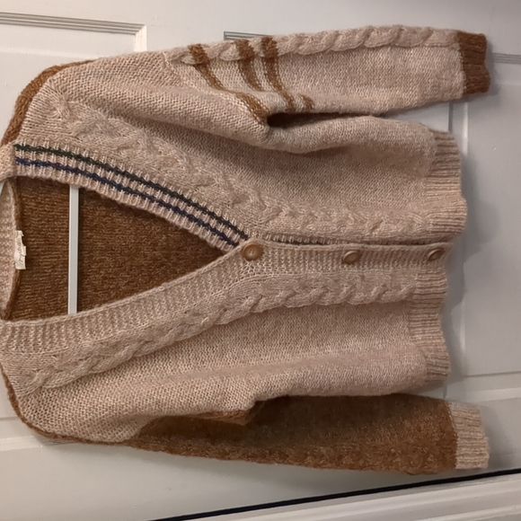 Anthropologie Sweaters - Anthropologie Mystree Cable knit V neck cardigan sweater, S